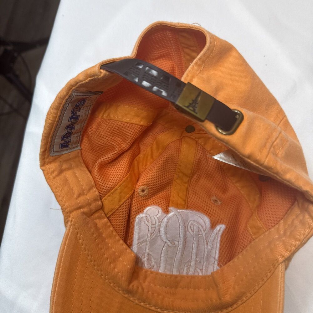 Orange Monogram Hat M A R In White Cursive Font - Picture 11 of 11